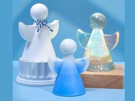Molde silicona angelito conico grande